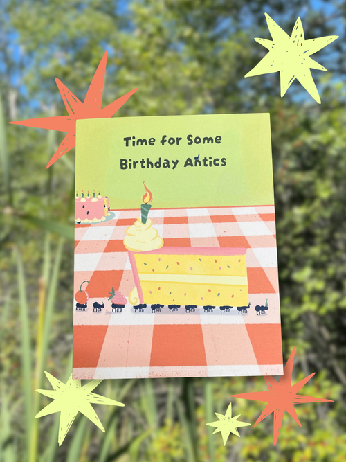 Birthday Antics Greeting Card