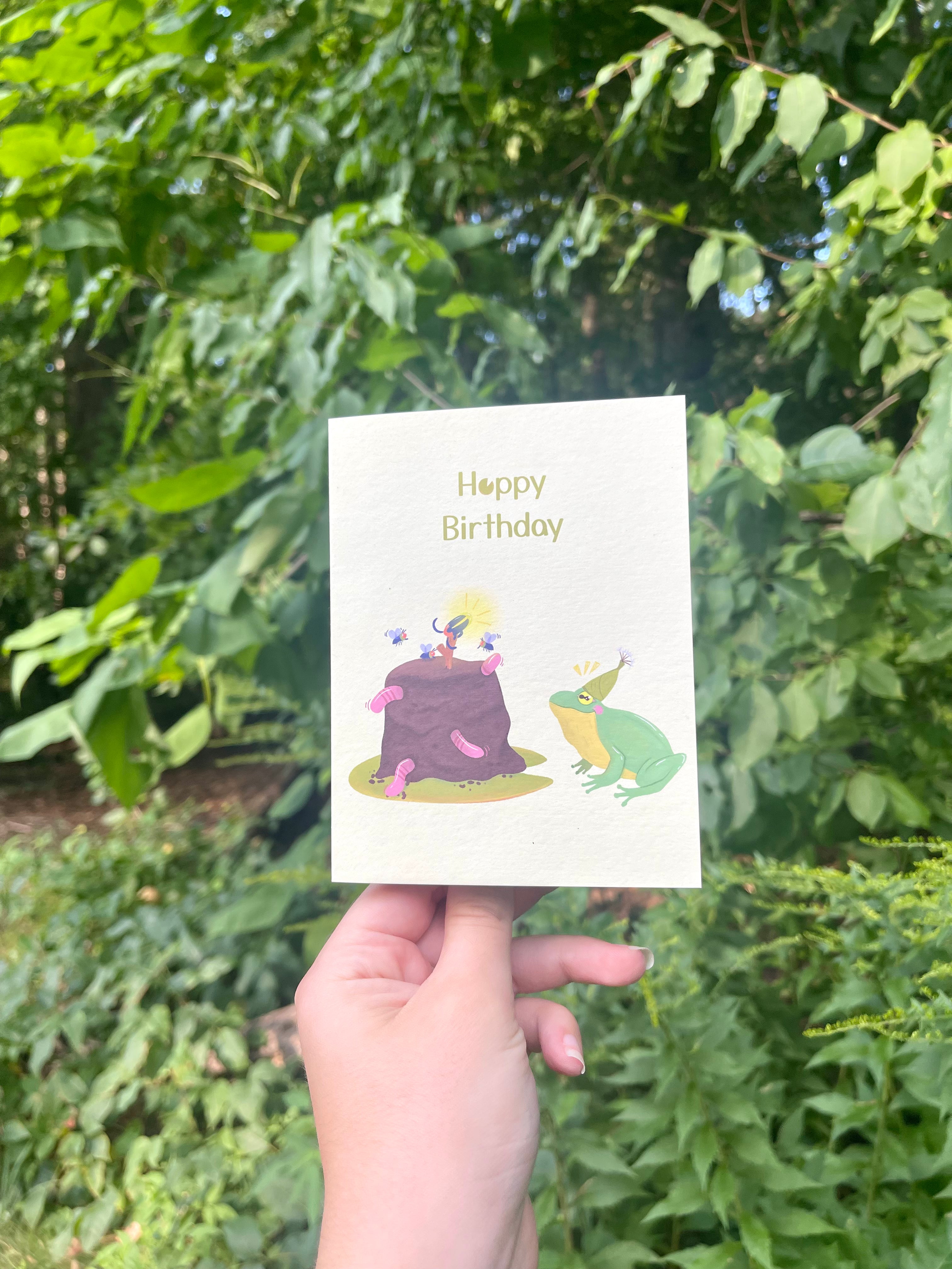 Hoppy Birthday Frog Greeting Card