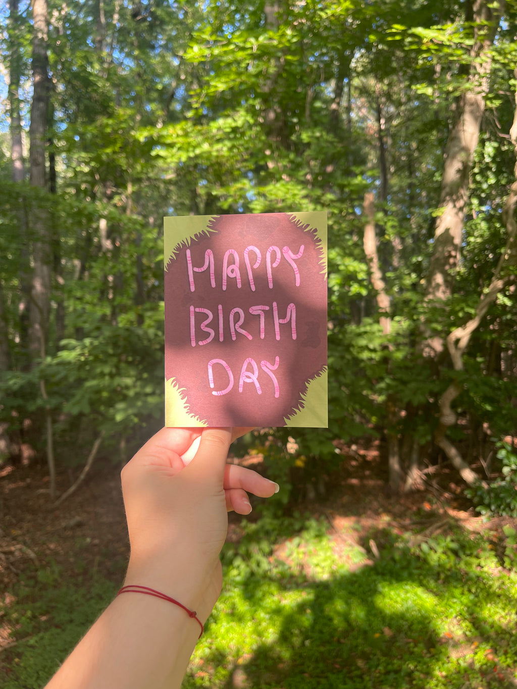 Worm Birthday Greeting Card