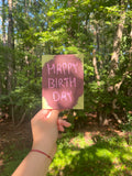 Worm Birthday Greeting Card