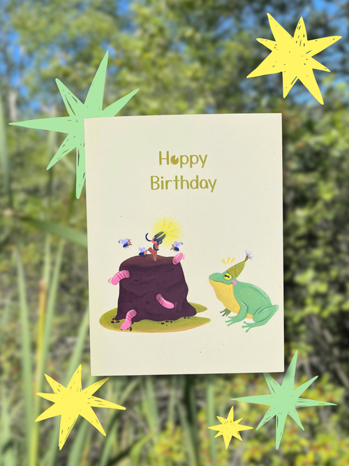 Hoppy Birthday Frog Greeting Card